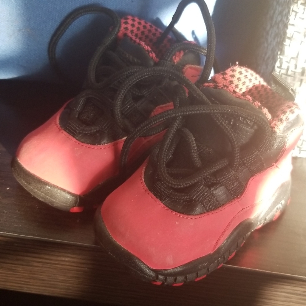 Black and Red Jordan's